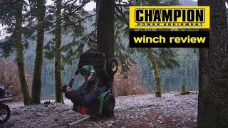 CHEAP WINCH REVIEW CHAMPION WINCH 3000LB [upl. by Aynotak]