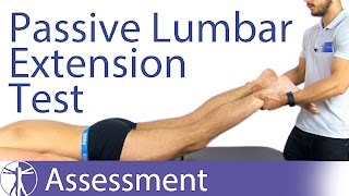 Passive Lumbar Extension Test PLET  Lumbar Instability [upl. by Dnomaj]