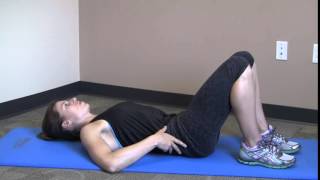 OrthoIndy Exercises  Supine Posterior Pelvic Tilt [upl. by Adaven700]