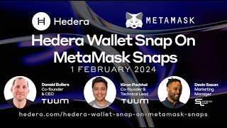 Webinar Hedera Wallet Snap On MetaMask Snaps [upl. by Gonyea654]