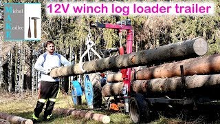 12V winch log loader trailer [upl. by Yelahs]