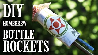 Homebrew Bottle Rockets  From Household Materials [upl. by Lashonda]