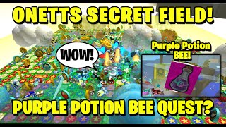 Onetts Secret Field Purple Potion bee Quest  Bee Swarm Simulator [upl. by Harutek]