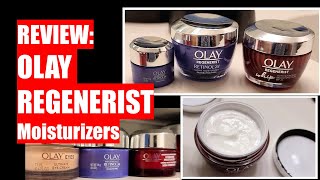 REVIEW OLAY Regenerist Moisturizers  Retinol 24  Whip  MicroSculpting [upl. by Cudlip]