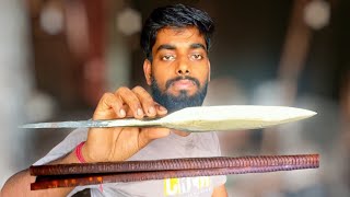 Easy Way To Make A Throwing Spear From Rebar  Bhala Kaise Banate Hai [upl. by Megdal744]