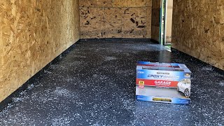 Rustoleum Garage FLOOR EPOXY on an Enclosed Trailer  DIY Garage Floor Epoxy [upl. by Nylirahs]