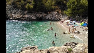 Plaža Lučišća Hvar  Beach Lucisca Island Hvar Croatia [upl. by Retnyw984]