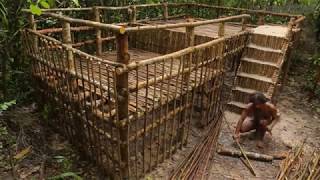 Primitive Technology Dom w DŻUNGLI Wspaniały Bushman build house [upl. by Ardnuaek]