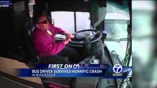 Bus driver survives horrific crash [upl. by Rozelle]