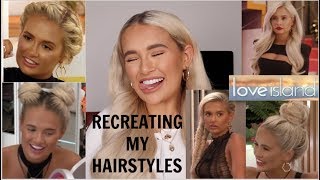 RECREATING THE HAIRSTYLES I WORE ON LOVE ISLAND  MOLLYMAE [upl. by Norramic]