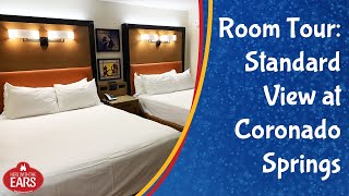 Coronado Springs Resort  Standard View  Room Tour [upl. by Einnel]