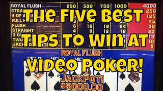 The Five Best Tips To Win at Video Poker • The Jackpot Gents [upl. by Enahsed490]