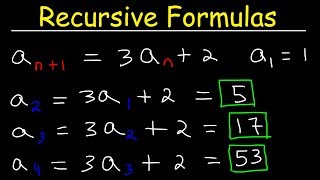 Recursive Formulas For Sequences [upl. by Nilram]