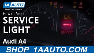 How to Reset Service Light 0409 Audi A4 [upl. by Aerdnahc]