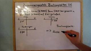 Zusammengesetzte Buchungssätze Teil 1 Rechnungswesen [upl. by Eittod]
