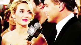 Leo DiCaprio amp Kate Winslet Golden Globes Moments [upl. by Sennahoj]