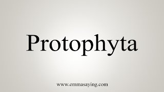 How To Say Protophyta [upl. by Kora]