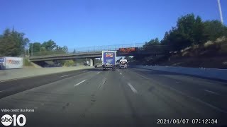 Dashcam video shows moment leading up to Hwy 50 crash [upl. by Bowman]