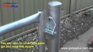 Gate Latch 2 way for round pipe and square [upl. by Millda692]