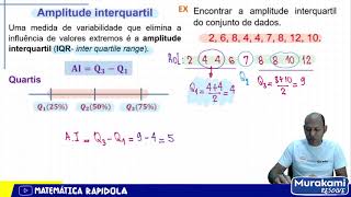 AMPLITUDE INTERQUARTIL 01 ✅ ESTATÍSTICA [upl. by Milissent]