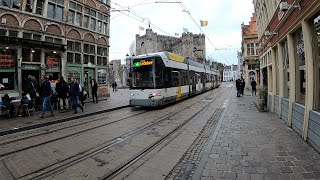 Trams in Ghent Belgium [upl. by Tanhya]