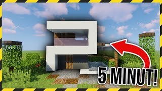 Minecraft NOWOCZESNY DOMEK w 5 MINUT jak zbudować [upl. by Endo375]