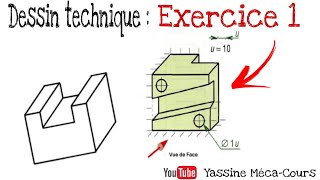 Exercices avec corrigé dessin technique  correspondance des vues [upl. by Bohon]