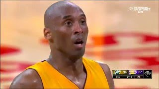 Kobe Bryant Amazing last 3 minutes in his FINAL GAME vs Jazz 041316 [upl. by Niarfe]