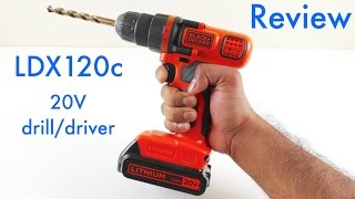 Black amp Decker LDX120c Review  20 Volt Lithiumion Cordless Drilldriver [upl. by Wilder]