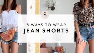 8 Ways to Wear Jean Shorts I Sydne Summer [upl. by Ailehs]