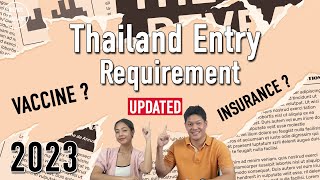 UPDATED The New Rules 2023 TO ENTER THAILAND CONFIRM  Entry Requirement Travel to Thailand [upl. by Acinorav]