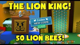 THE LION KING  50 Lion Bees  NEW CODE  Bee Swarm Simulator [upl. by Atekan]