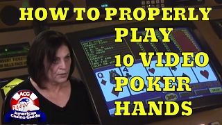 How To Properly Play 10 Common Video Poker Hands with Gambling Expert Linda Boyd • The Jackpot Gents [upl. by Combe]