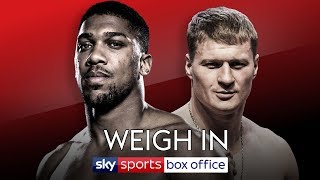 FULL WEIGH IN Anthony Joshua vs Alexander Povetkin 🥊 [upl. by Enutrof730]