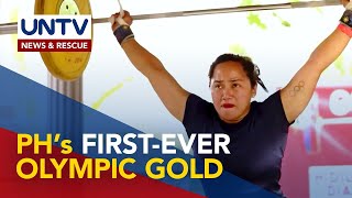 Hidilyn Diaz wins Philippines first gold medal in Olympics [upl. by Burnaby802]