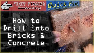 How to Drill into Bricks amp Concrete with a Hammer or Rotary SDS Drill [upl. by Ahdar]