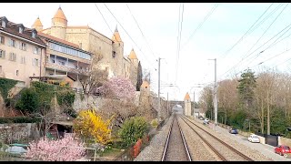 ★ 4K 🇨🇭Tilt train Geneva  Zürich HB cab ride speeds up to 200kmh 032020 Führerstandsmitfahrt [upl. by Dnumde554]