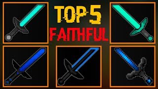 TOP 5 Faithful PvP Texture Packs FPSBOOSTNOLAG FAITHFUL EDITS 1122112 [upl. by Auhsaj13]