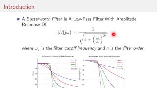 Butterworth Filter  01  Introduction [upl. by Loren]