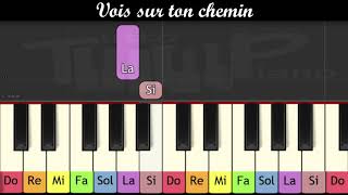 Les Choristes  Vois sur ton chemin Piano très facile pour enfants ou débutants [upl. by Aneehsirk234]