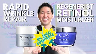 Dr Sugai Compares Olay Regenerist Retinol 24 Versus Neutrogena Rapid Wrinkle Repair Retinol SA [upl. by Deeanne120]