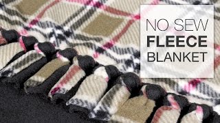 DIY No Sew Fleece Blanket Tutorial [upl. by Adrianna]