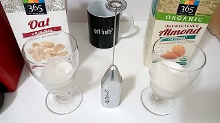 Oat Milk vs Almond Milk part 2 Frothing Test [upl. by Regdirb]