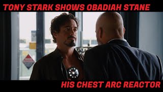 Tony Stark Shows Obadiah Stane His Chest Arc Reactor Mark I [upl. by Janie]