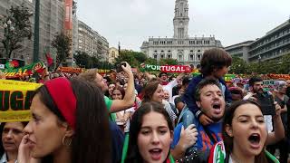 World Cup Portuguese national anthem in Porto [upl. by Couq943]