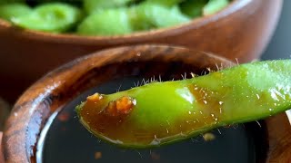 Edamame with a sweet garlicky sauce [upl. by Assilac]