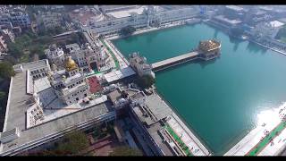 GOLDEN TEMPLE  HARMANDHIR SAHIB  AERIAL 4K VIDEO [upl. by Ennaihs]