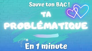 une PROBLEMATIQUE de commentaire en 1 min [upl. by Alyos]