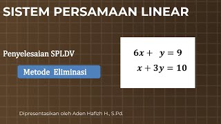 3 SPLDV Metode Eliminasi [upl. by Robby]