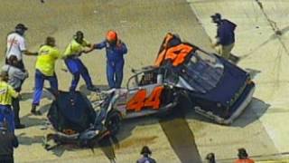 Mike Harmons Car Torn Apart in Crash at Bristol O [upl. by Odrareve95]